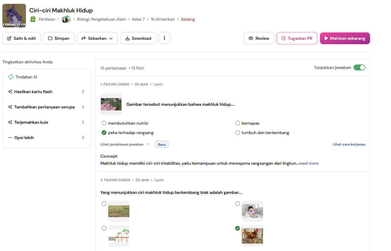 Analisis Soal Wayground