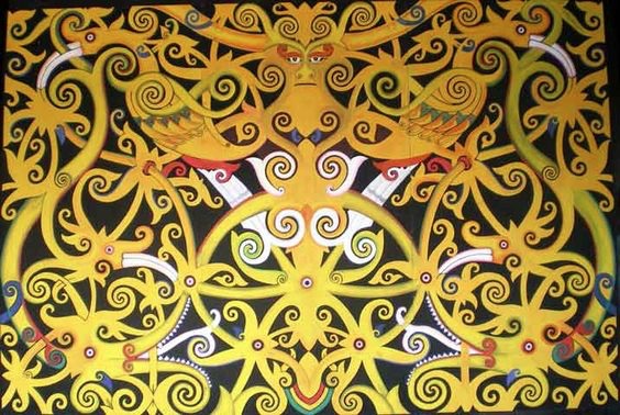 Motif Benang Bintik Dayak Kalteng